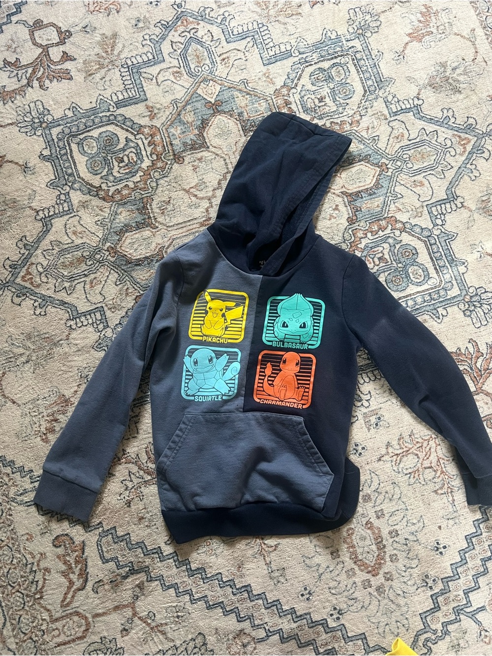 Kids Navy Hoodie with Neon Pokémon Characters